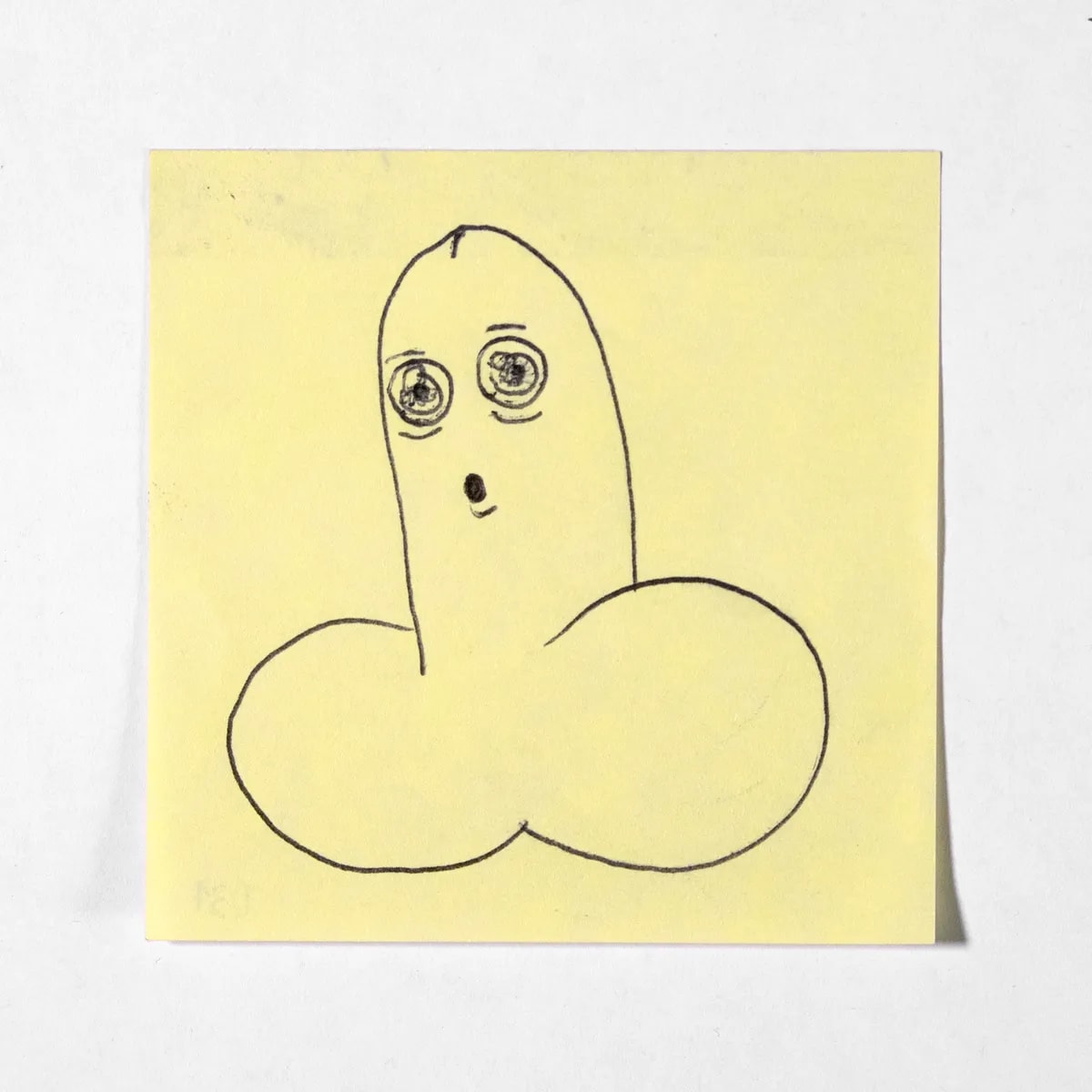 Incredulous, No. 031 of 512: a hand-drawn cazzo on a sticky note