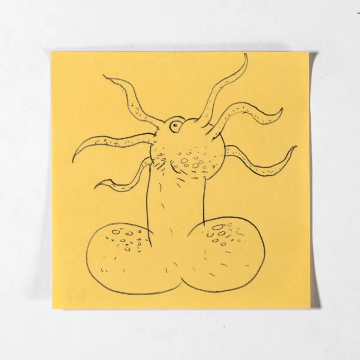 Lovecraft, No. 167 of 512: a hand-drawn cazzo on a sticky note