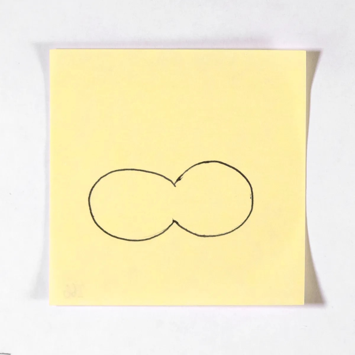 Deglanded, No. 266 of 512: a hand-drawn cazzo on a sticky note