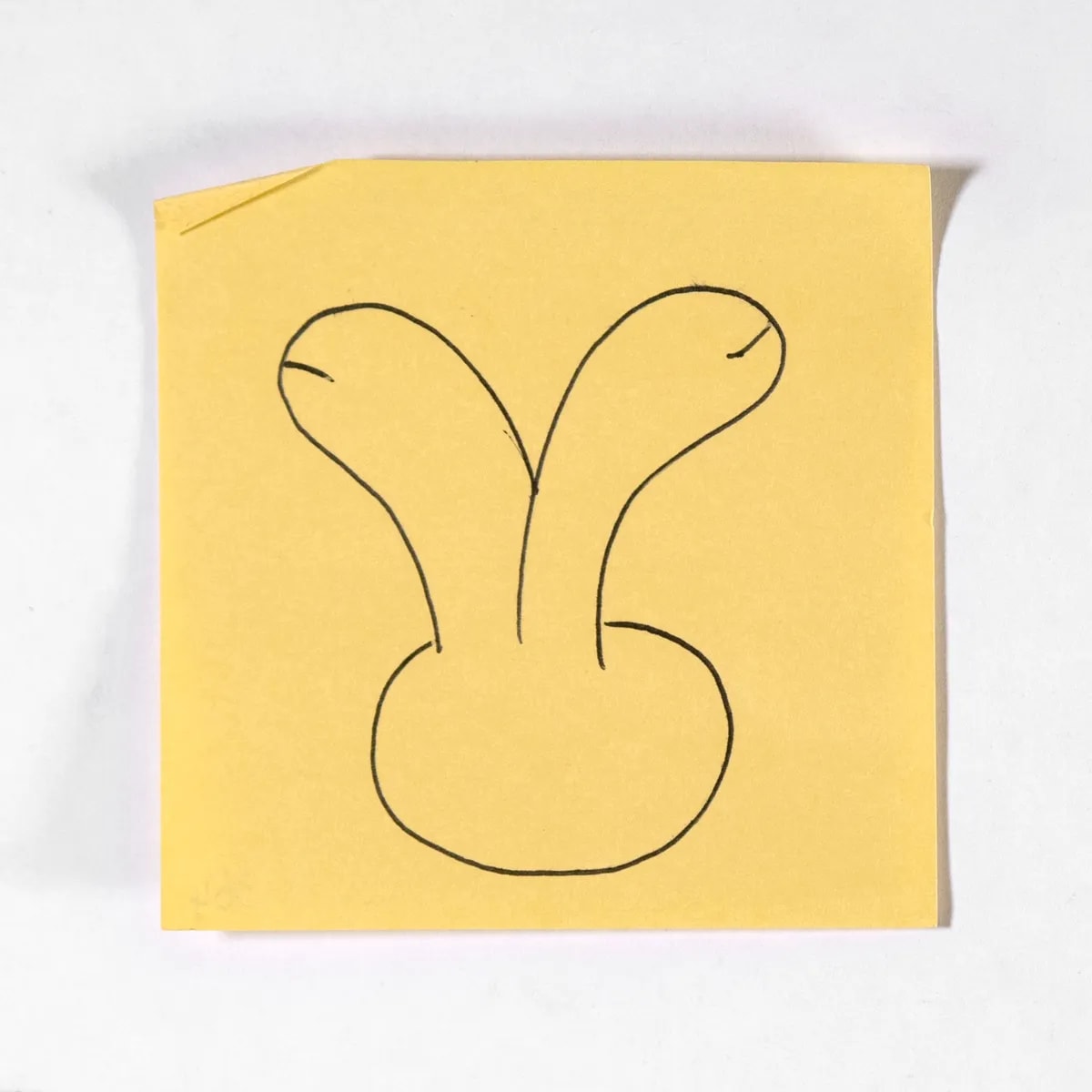 Monotestistwoglans2, No. 364 of 512: a hand-drawn cazzo on a sticky note