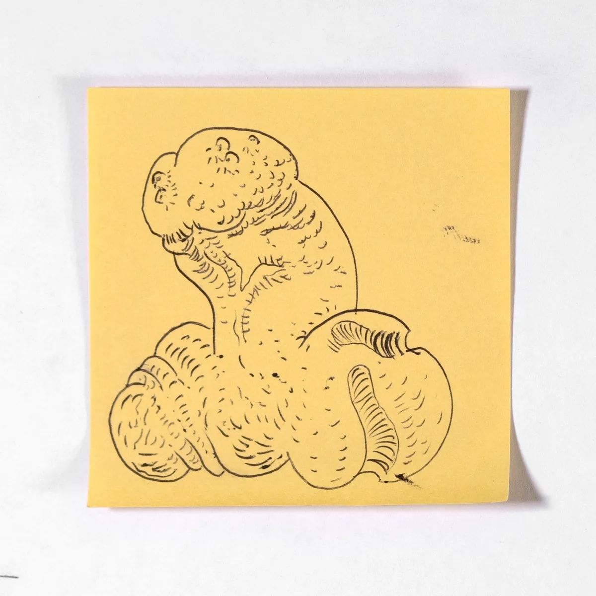 Cererian, No. 386 of 512: a hand-drawn cazzo on a sticky note