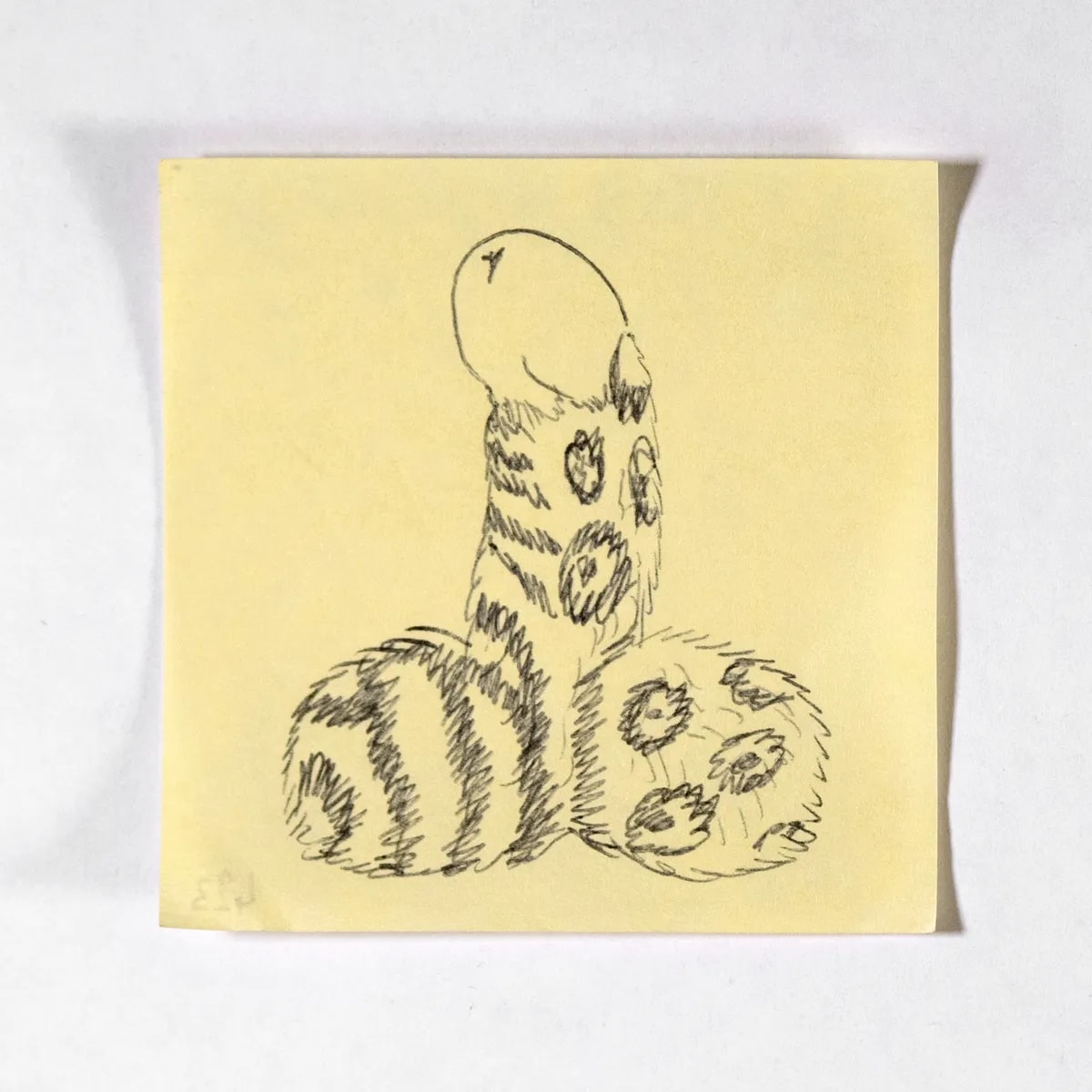 Cavalli, No. 423 of 512: a hand-drawn cazzo on a sticky note