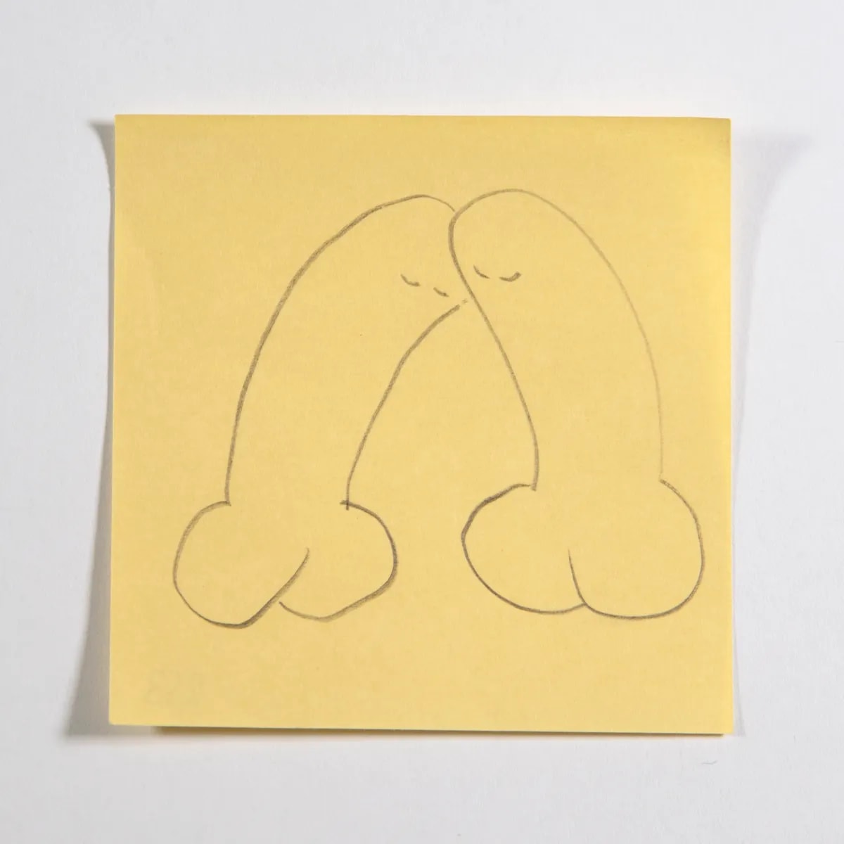 Makepeace, No. 253 of 512: a hand-drawn cazzo on a sticky note