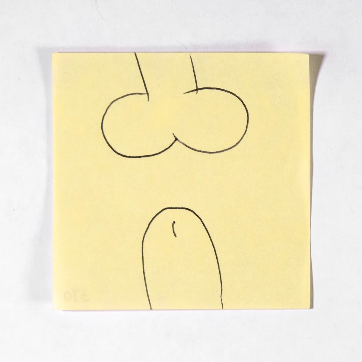 Outofphase, No. 390 of 512: a hand-drawn cazzo on a sticky note